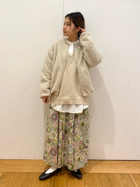 「かぐれ」｜「アイテム（ブルゾン）」を使った、emariさん（レディース・152cm）の冬コーディネート