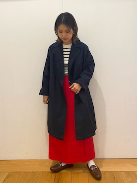 「URBAN RESEARCH DOORS WOMENS」｜「アイテム（チェスターコート）」を使った、emariさん（レディース・152cm）の冬コーディネート
