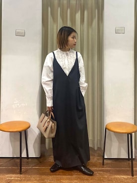 「低身長×ストレート」｜emariさん（レディース・152cm）の冬コーディネート