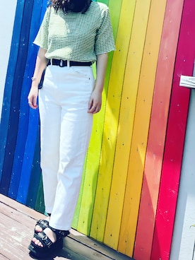 「UNIQLO U」｜Remiさん（レディース・151cm）の夏コーディネート