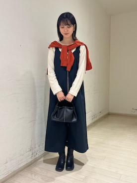 「Samansa Mos2 blue（サマンサモスモスブルー）のアイテム（トップス、オレンジ系）」を使った、nanaさん（レディース・160cm）の秋コーディネート