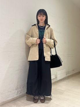 「ehka sopo（エヘカソポ）のアイテム（ブルゾン）」を使った、nanaさん（レディース・160cm）の秋コーディネート