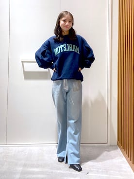 「FREE'S MART（フリーズマート）のアイテム（スウェット）」を使った、rionさん（レディース・152cm）の冬コーディネート