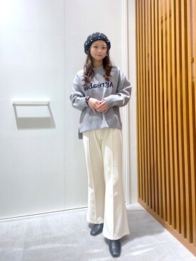 「FREE'S MART（フリーズマート）のアイテム（スラックス）」を使った、rionさん（レディース・152cm）の冬コーディネート