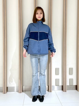 「FREE'S MART（フリーズマート）のアイテム（ナイロンジャケット）」を使った、rionさん（レディース・152cm）の春コーディネート