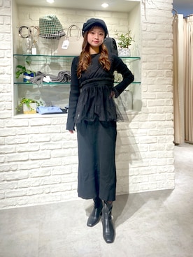 「FREE'S MART（フリーズマート）のアイテム（帽子）」を使った、rionさん（レディース・152cm）の冬コーディネート