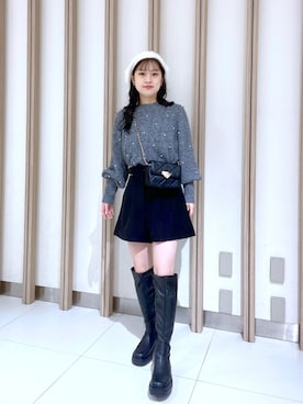 「FREE'S MART（フリーズマート）のアイテム（ハンチング/ベレー帽）」を使った、rionさん（レディース・152cm）の秋コーディネート