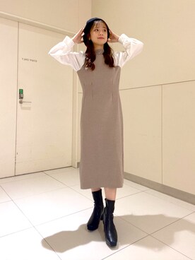「FREE'S MART（フリーズマート）のアイテム（ハンチング/ベレー帽）」を使った、rionさん（レディース・152cm）の秋コーディネート