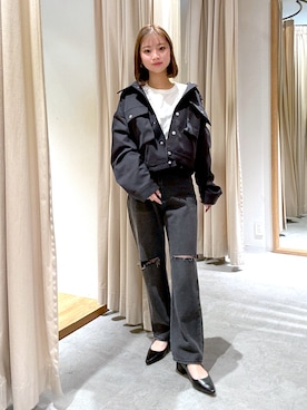 「FREE'S MART（フリーズマート）のアイテム（パンプス）」を使った、rionさん（レディース・152cm）の春コーディネート