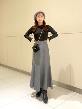 「FREE'S MART（フリーズマート）のアイテム（帽子）」を使った、rionさん（レディース・152cm）の秋コーディネート