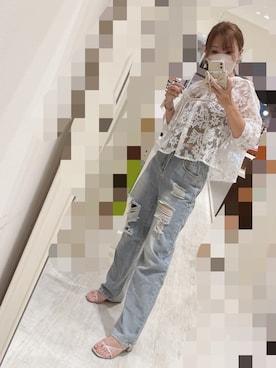 「GORGE（ゴージ）のアイテム（パンツ）」を使った、かずきちさん（レディース・154cm）の夏コーディネート