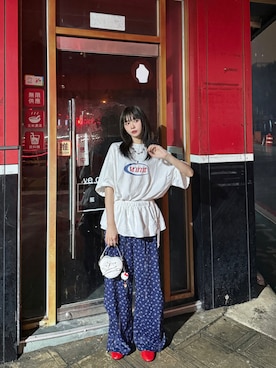 「アイテム（アクセサリー）」を使った、Morinさん（レディース・170cm）の秋コーディネート