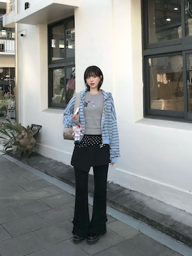 「AIC.（エーアイシー）のアイテム」を使った、Morinさん（レディース・170cm）の春コーディネート