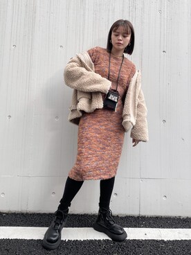 「+edit（プラスエディット）のアイテム」を使った、wenさん（レディース・155cm）の秋コーディネート