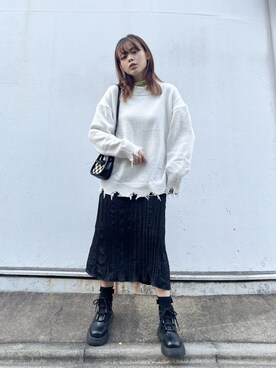 「+edit（プラスエディット）のアイテム」を使った、wenさん（レディース・155cm）の秋コーディネート
