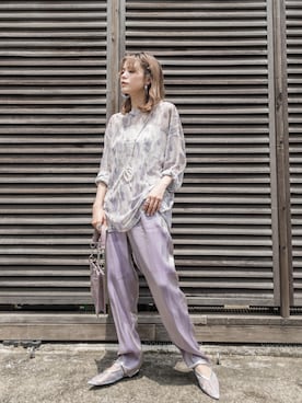 「PUBLUX（パブリュクス）のアイテム（トップス）」を使った、wenさん（レディース・155cm）の夏コーディネート