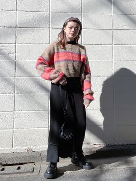「+edit（プラスエディット）のアイテム」を使った、wenさん（レディース・155cm）の秋コーディネート