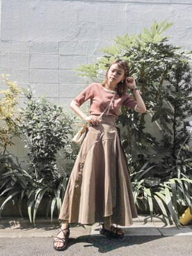 「AmbreNeige」｜「アイテム（腕時計）」を使った、wenさん（レディース・155cm）の夏コーディネート