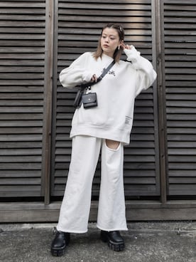 「FIG&VIPER（フィグアンドバイパー）のアイテム（パンツ）」を使った、wenさん（レディース・155cm）の秋コーディネート