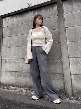 「アイテム（アンサンブル）」を使った、wenさん（レディース・155cm）の秋コーディネート