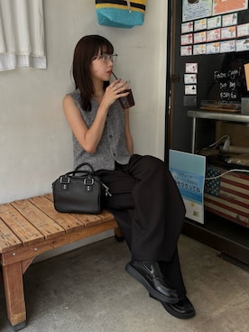 「アイテム（ベスト）」を使った、𝗬𝘂𝗻𝗮さん（レディース・158cm）の夏コーディネート