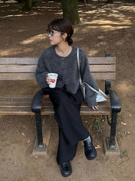 「アイテム（パンツ）」を使った、𝗬𝘂𝗻𝗮さん（レディース・158cm）の秋コーディネート