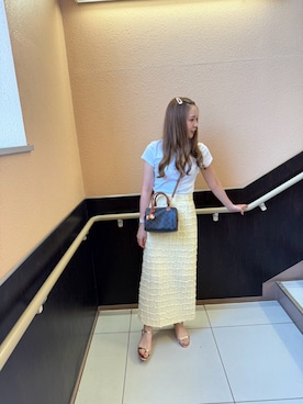 「SLOBE IENA」｜はるさん（レディース・158cm）の夏コーディネート