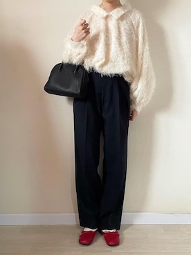 「DHOLIC（ディーホリック）のアイテム（バレエシューズ）」を使った、ゆうさん（レディース・157cm）の秋コーディネート