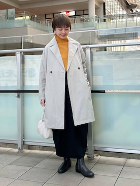 「URBAN RESEARCH DOORS（アーバンリサーチドアーズ）のタートルネックニット（ニット/セーター）」を使った、かみやまさん（レディース・160cm）の冬コーディネート