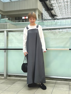 「FORK&SPOON（フォークアンドスプーン）のアイテム（ワンピース）」を使った、かみやまさん（レディース・160cm）の夏コーディネート