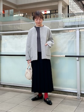 「アイテム（パンプス）」を使った、かみやまさん（レディース・160cm）の秋コーディネート