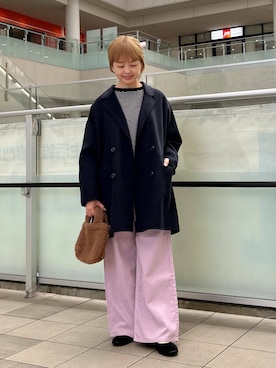 「URBAN RESEARCH DOORS（アーバンリサーチドアーズ）のウールリバーテーラードコート（その他アウター）」を使った、かみやまさん（レディース・160cm）の秋コーディネート