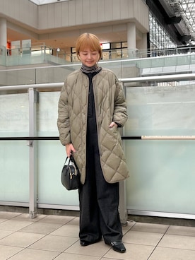 「寒い」｜「アイテム（サロペット/オーバーオール）」を使った、かみやまさん（レディース・160cm）の秋コーディネート