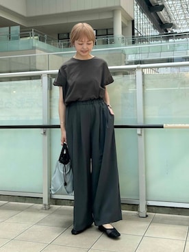 「FORK&SPOON（フォークアンドスプーン）のアイテム」を使った、かみやまさん（レディース・160cm）の夏コーディネート