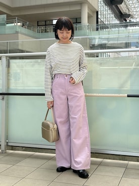 「アイテム（レインシューズ）」を使った、かみやまさん（レディース・160cm）の秋コーディネート