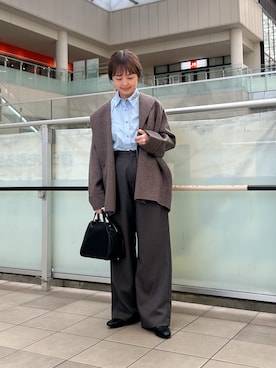 「アイテム（その他アウター、その他）」を使った、かみやまさん（レディース・160cm）の秋コーディネート