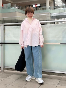 「URBAN RESEARCH DOORS（アーバンリサーチドアーズ）のクッショントート（トートバッグ）」を使った、かみやまさん（レディース・160cm）の冬コーディネート