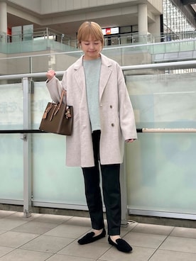 「URBAN RESEARCH DOORS（アーバンリサーチドアーズ）のウールリバーテーラードコート（その他アウター）」を使った、かみやまさん（レディース・160cm）の秋コーディネート