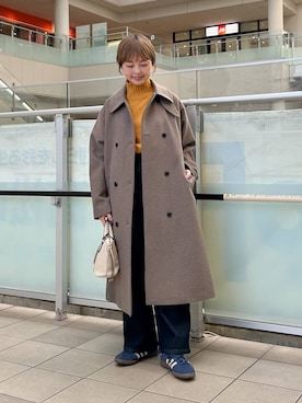 「URBAN RESEARCH DOORS（アーバンリサーチドアーズ）のタートルネックニット（ニット/セーター）」を使った、かみやまさん（レディース・160cm）の冬コーディネート