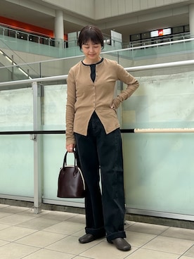「URBAN RESEARCH DOORS（アーバンリサーチドアーズ）のTIDEWAY　MOSS BOSTON S（ハンドバッグ、レッド系）」を使った、かみやまさん（レディース・160cm）の夏コーディネート