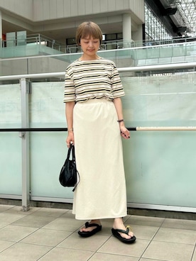 「TAW&TOE（トーアンドトー）のアイテム」を使った、かみやまさん（レディース・160cm）の夏コーディネート