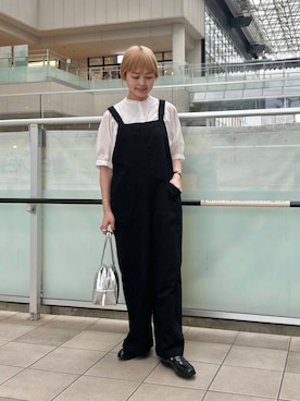 「アイテム（オールインワン・サロペット）」を使った、かみやまさん（レディース・160cm）の夏コーディネート