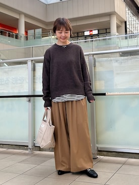 「アイテム（パンプス）」を使った、かみやまさん（レディース・160cm）の秋コーディネート