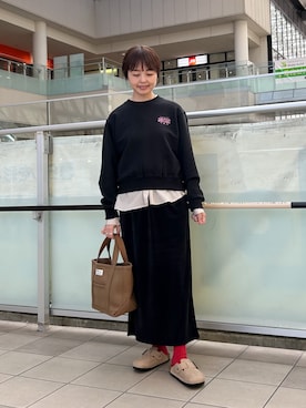 「URBAN RESEARCH DOORS(アーバンリサーチドアーズ)のアイテム(スカート)」を使った、かみやまさん(レディース・160cm)の秋コーディネート