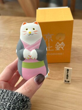 「アイテム（おもちゃ）」を使った、かみやまさん（レディース・160cm）の冬コーディネート