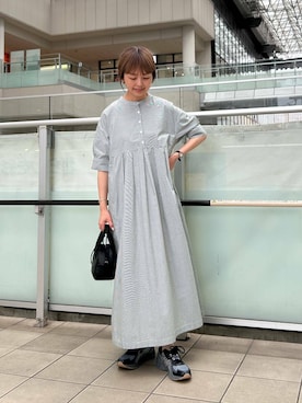 「ASICS（アシックス）のアイテム」を使った、かみやまさん（レディース・160cm）の夏コーディネート