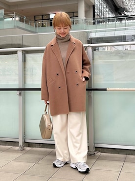 「URBAN RESEARCH DOORS（アーバンリサーチドアーズ）のウールリバーテーラードコート（その他アウター）」を使った、かみやまさん（レディース・160cm）の秋コーディネート