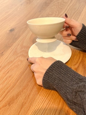 「アイテム（食器/キッチン）」を使った、かみやまさん（レディース・160cm）の秋コーディネート