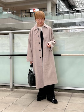 「寒い」｜「アイテム（サロペット/オーバーオール）」を使った、かみやまさん（レディース・160cm）の秋コーディネート