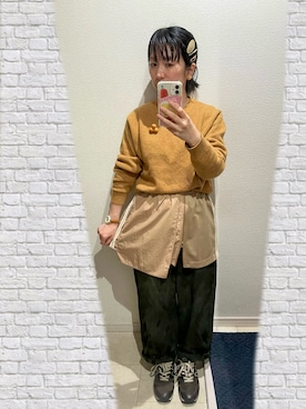 「no brand（ノーブランド）のアイテム（パンツ）」を使った、おっくん🍅さん（レディース・146cm）の冬コーディネート